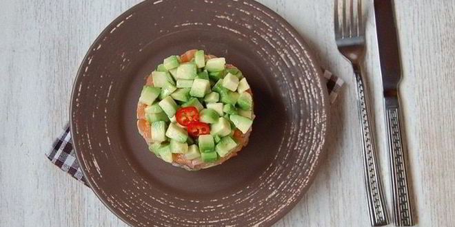 Рецепт тартара с лососем и авокадо