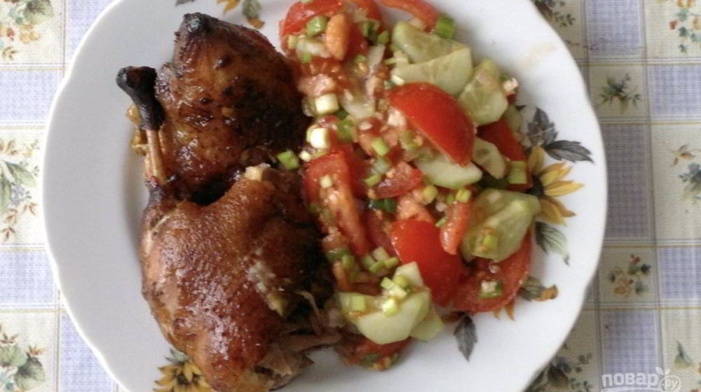 Как приготовить утку в соусе ткемали с медом