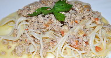 Рецепт Сырного соуса с фаршем к пасте