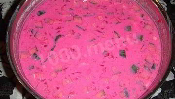 Рецепт Борща холодного с рыбой и редькой