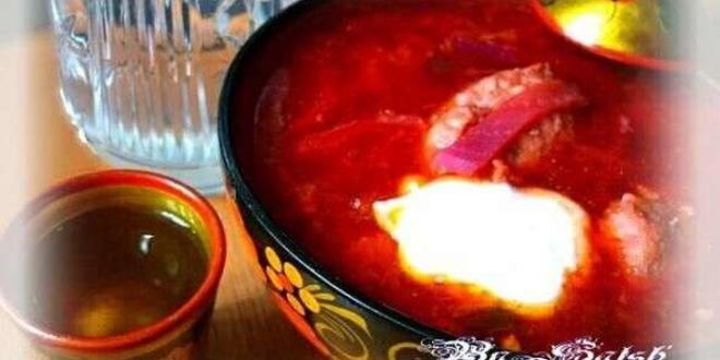 Рецепт борща с галушкой