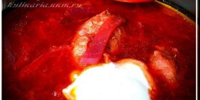 Рецепт борща с галушкой