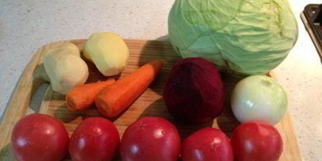 Рецепт борща украинского постного