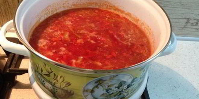 Рецепт борща украинского постного