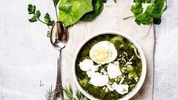 Рецепт Холодного щавелевого борща