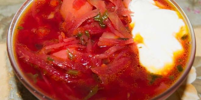 Рецепт овощного борща