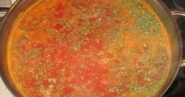 Рецепт Постного борща с фасолью и капустой