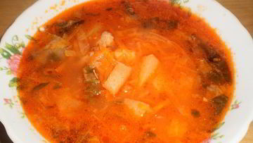 Рецепт Зеленого борща с щавелем и томатом