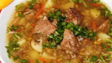 Рецепт Простого супа на мясном бульоне