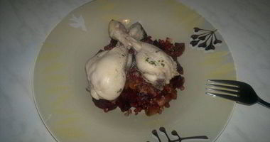 Рецепт Соевого гречотто с куриными ножками в классическом бульоне