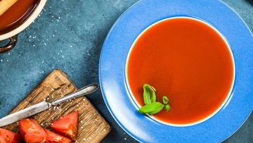 Рецепт Гаспачо с гранатовым соусом