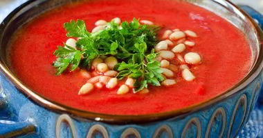 Рецепт Гаспачо с кедровыми орешками
