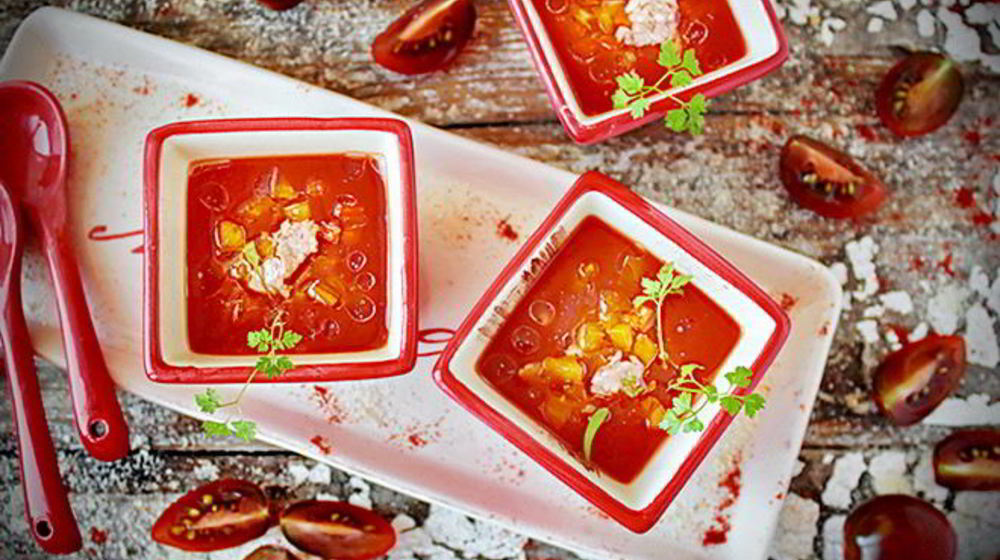 Как приготовить гаспачо с печенью трески