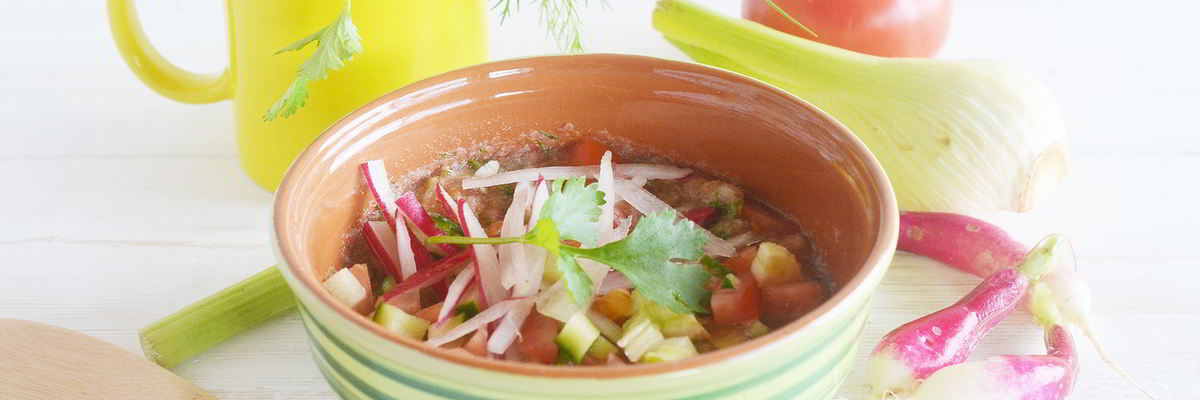 Рецепт Гаспачо с редисом и фенхелем