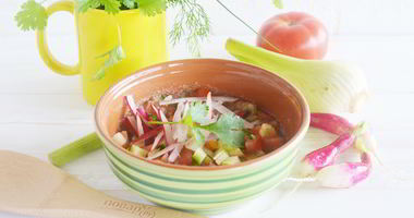 Рецепт Гаспачо с редисом и фенхелем