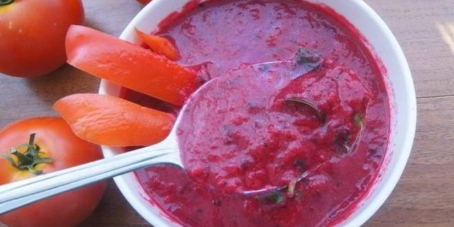 Рецепт свекольного гаспачо с петрушкой