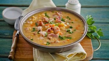 Рецепт Горохового супа с копченой курицей в мультиварке