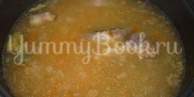 Рецепт горохового супа с копченостями из мультиварки