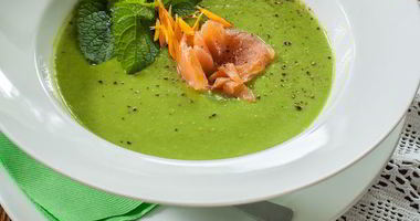 Рецепт Горохового супа с копченым лососем