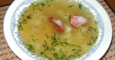 Рецепт Горохового супа с копчеными ребрышками в мультиварке