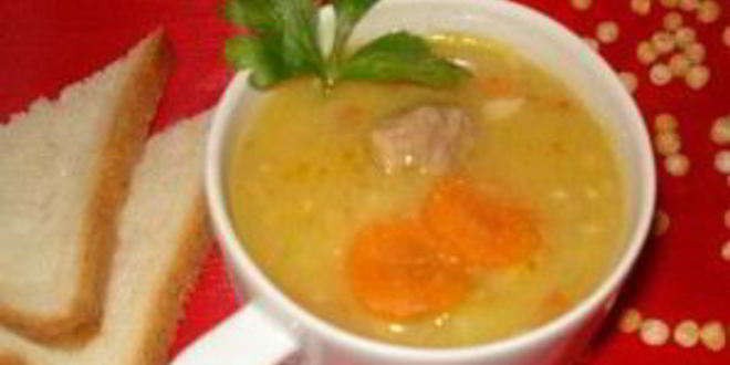 Рецепт горохового супа с мясом в мультиварке