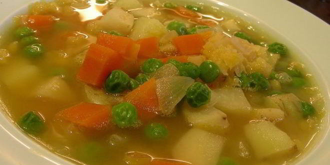 Рецепт постного горохового супа с сельдереем