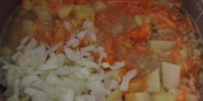 Рецепт постного горохового супа в мультиварке