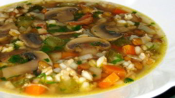 Рецепт Грибного супа с чечевицей