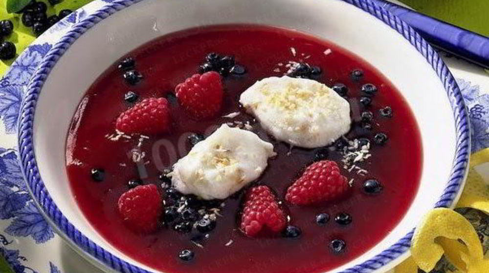 Как приготовить холодный суп из малины