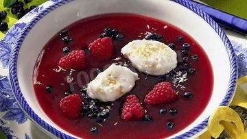 Рецепт Холодного супа из малины