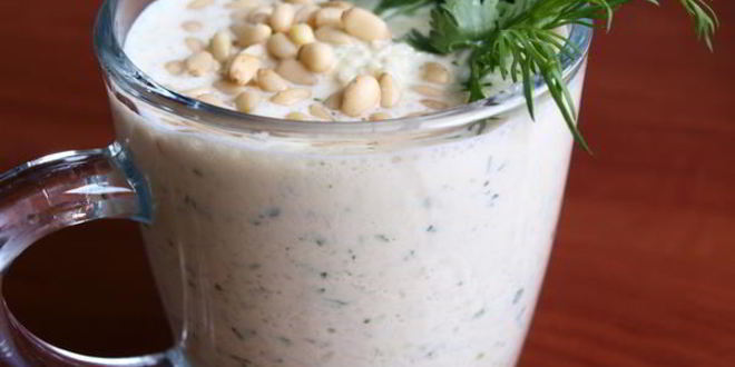 Рецепт холодного супа-пюре из кольраби