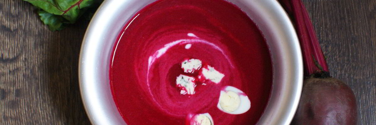 Рецепт Холодного свекольного крема-супа с горгонзолой