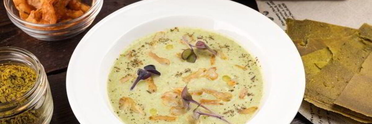 Рецепт Крема-супа из брокколи с креветками