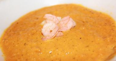 Рецепт Крема-супа из тыквы с креветками