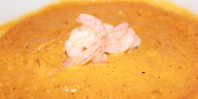 Рецепт крема-супа из тыквы с креветками