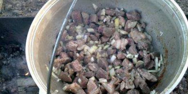 Рецепт лагмана в казане на костре