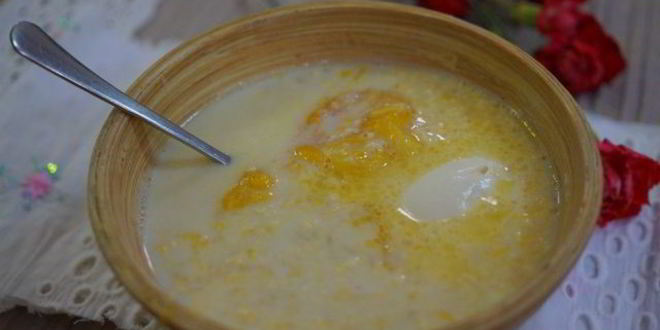 Рецепт молочного рисового супа с курагой