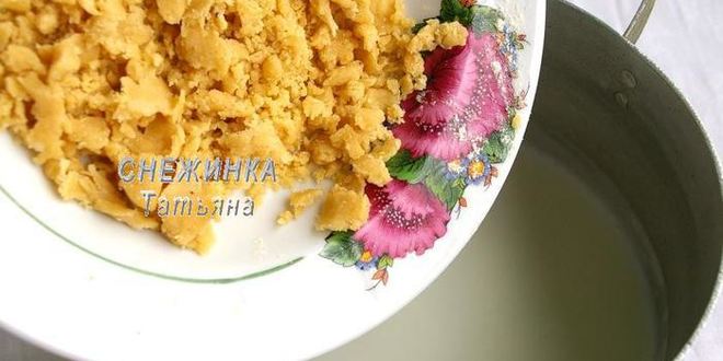 Рецепт молочного супа затирка