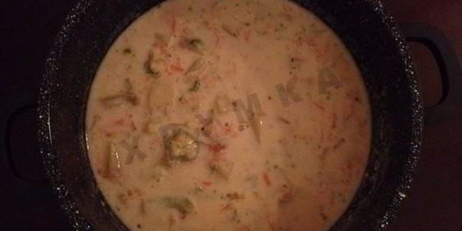 Рецепт овощного молочного супа