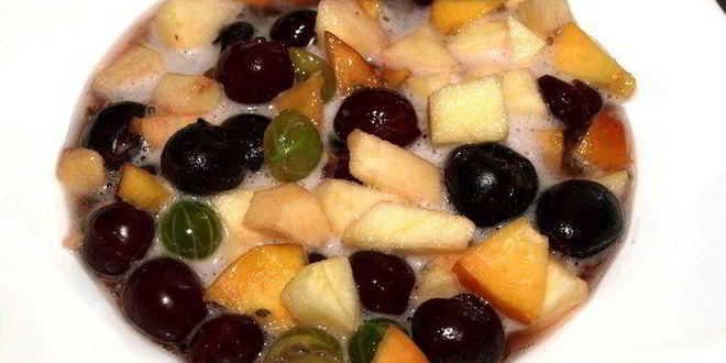 Рецепт фруктово-ягодной окрошка