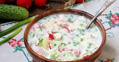 Рецепт Классической окрошки с зеленым луком