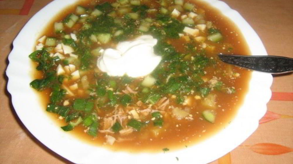 Как приготовить окрошку мясную на квасе