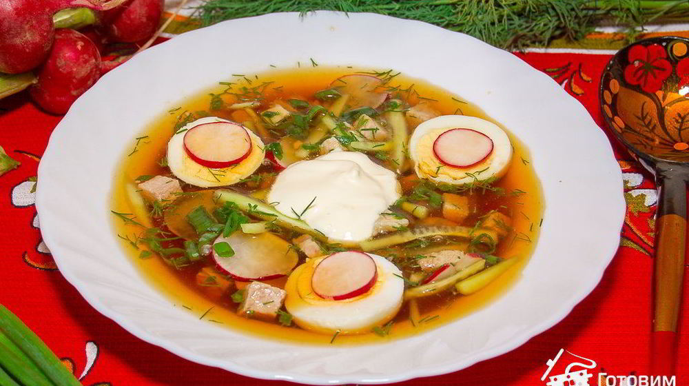 Как приготовить окрошку мясную