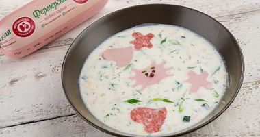 Рецепт Окрошки на кефире