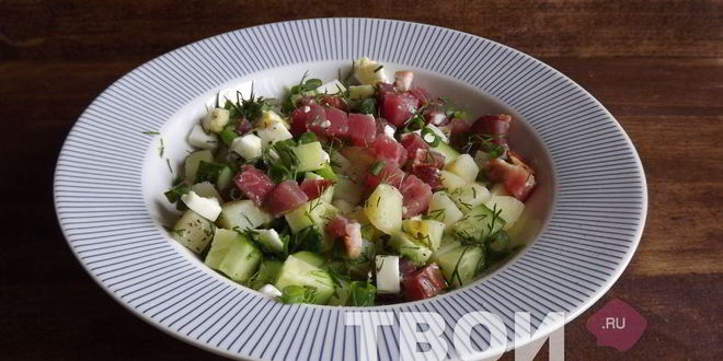 Рецепт окрошки на квасе