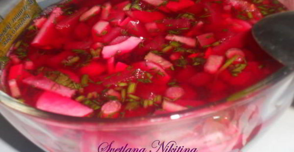 Рецепт холодника на свекольном квасе