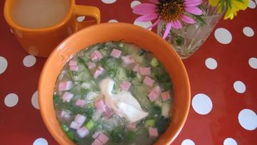 Рецепт Окрошки на сыворотке с хреном