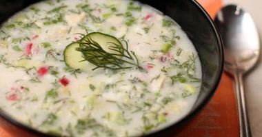 Рецепт Окрошки на тане с курицей