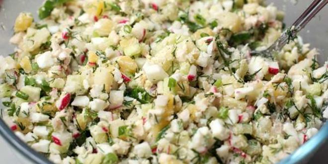 Рецепт окрошки на тане с курицей