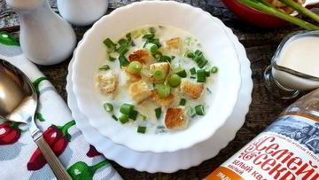 Рецепт Окрошки по-польски с сыром